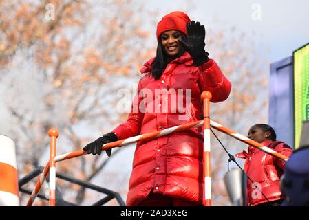 Ciara assiste à la 93e assemblée annuelle de Macy's Thanksgiving Day Parade, New York, USA - 28 Nov 2019 Banque D'Images