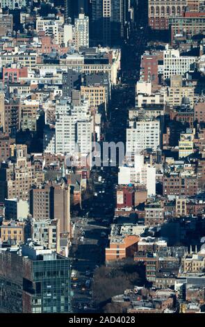 La magnifique île de Manhattan skyline dont Chelsea et Greenwich Village, New York City, États-Unis d'Amérique en 2018. Banque D'Images