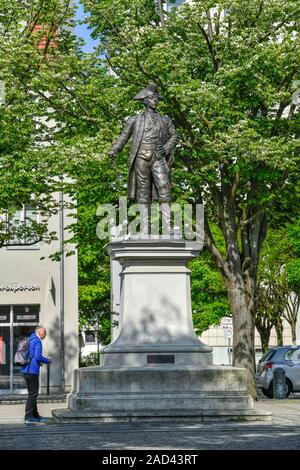 Denkmal König Friedrich II von Preußen, Bölschestraße, Friedrichshagen, Treptow-Köpenick, Berlin, Deutschland Banque D'Images