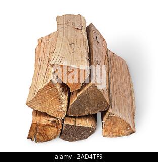 Pile de bois le long de la vue Banque D'Images