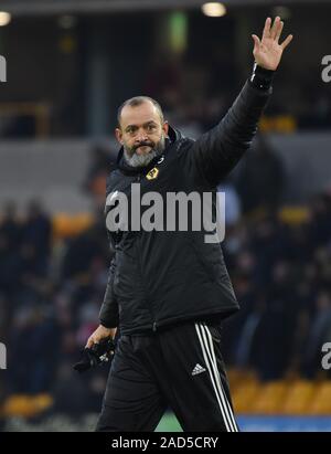 Football Manager entraîneur en chef Nuno Espirito Santo de Wolverhampton Wanderers Banque D'Images