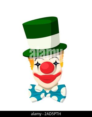 Clown vecteur sur fond blanc Banque D'Images