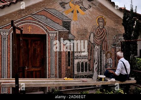 La restauration de l'église orthodoxe de Saint Demetrius - Vieille ville de Plovdiv - Balkans - BULGARIE Título : TRYAVN Banque D'Images