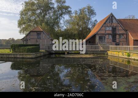 Prince-évêque grains moulin à eau à Nienborg. Banque D'Images