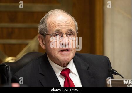 Washington DC, USA. 06Th Dec, 2019. Washington, DC, USA. 19Th Mar, 2019. 3 décembre 2019 - Washington, DC, United States : Sénateur des États-Unis Le sénateur James RISCH (R-ID) lors d'une audience du Comité des relations étrangères du Sénat. Credit : ZUMA Press, Inc./Alamy Live News Banque D'Images
