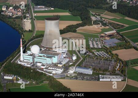 Leibstadt centrale nucléaire sur le Hochrhein, Suisse Banque D'Images