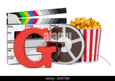 G - le grand public, du film rating system concept. Le rendu 3D isolé sur fond blanc Banque D'Images