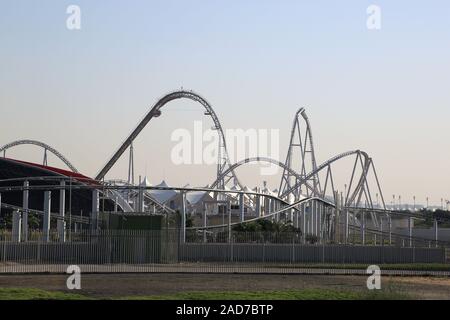 Abu Dhabi, Formula Rossa montagnes russes au Ferrari World Banque D'Images