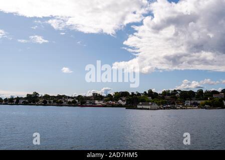 Saint Ignace, Michigan, USA, vue du lac Huron. Banque D'Images