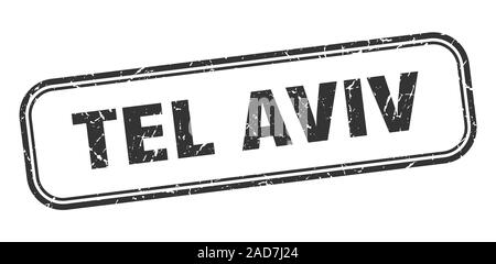 Tel Aviv stamp. Tel Aviv grunge noir signe isolé Illustration de Vecteur