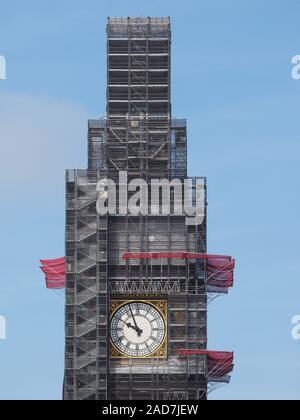 Des travaux de conservation de Big Ben à Londres Banque D'Images