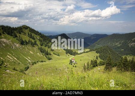 Vue depuis Bodenschneid Bodenschneidalm à, Bavière, Allemagne Banque D'Images