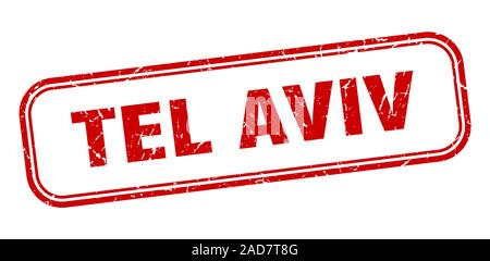 Tel Aviv stamp. Tel Aviv grunge rouge signe isolé Illustration de Vecteur