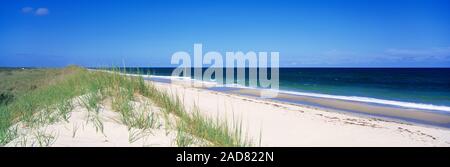 Vue sur mer et plage, Cape Hatteras National Park, Outer Banks, Caroline du Nord, États-Unis Banque D'Images