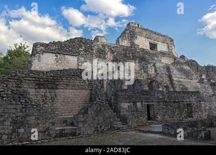Les ruines de l'ancienne cité maya de Calakmul, Campeche, Mexique Banque D'Images