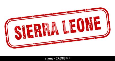 Sierra Leone stamp. La Sierra Leone signe isolé rouge grunge Illustration de Vecteur
