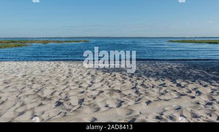 Le Lac Louisa State Park, Floride, plage de sable blanc Banque D'Images