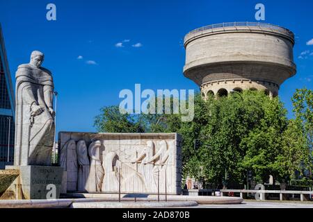 Madrid, Plaza de Castilla Banque D'Images