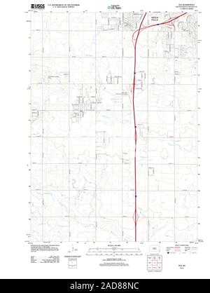 Carte TOPO USGS SD Dakota du Sud Plateau 20120628 Restauration TM Banque D'Images