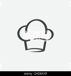 Hat pour cuisines, chef cuisinier, Chef, vecteur icône hat cap design Illustration de Vecteur