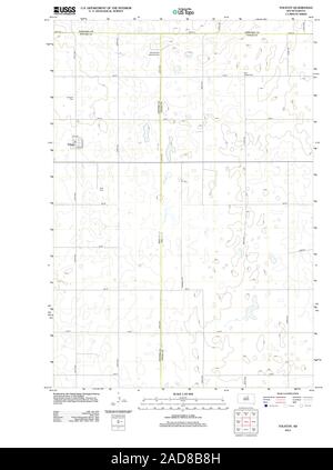 Le Dakota du Sud carte TOPO USGS Tolstoï SD 20120613 Restauration TM Banque D'Images