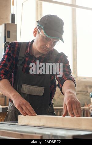 Chef de bloc de bois rabotés Banque D'Images