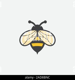 L'icône d'abeilles inspiraiton de conception de logo, symbole géométrique unique Logo Bee Design Vector Illustration, icône vecteur d'abeilles Illustration de Vecteur