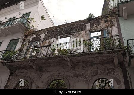 Chambre la ruine en casco viejo la ville historique de la ville de Panama Banque D'Images