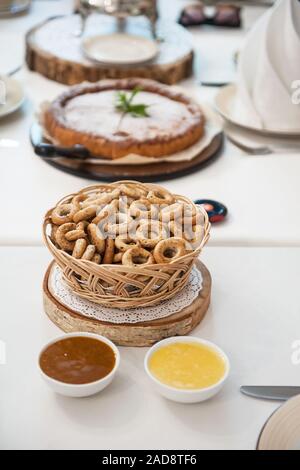 Produits de boulangerie traditionnelle russe Banque D'Images