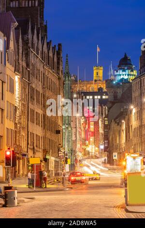 Vieille ville d'Édimbourg Coucher du Soleil Banque D'Images