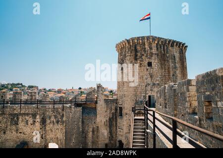 Château Forteresse Kamerlengo et à Trogir, Croatie Banque D'Images