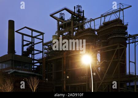 Usine industriel désaffecté Phoenix West, du haut fourneau 5, district Hoerde, Dortmund, Germany, Europe Banque D'Images