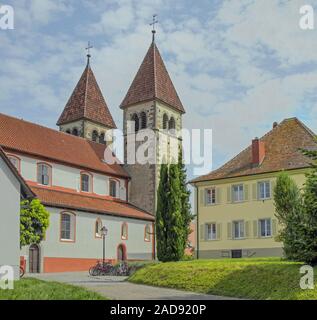 Saint Pierre et Paul, Reichenau-Niederzell au lac de Constance Banque D'Images