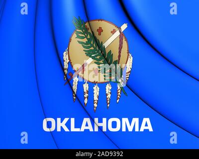 Pavillon 3D de l'Oklahoma, USA. 3D Illustration. Banque D'Images