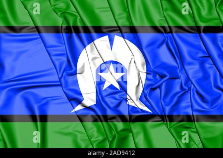 Pavillon 3D de Torres Strait. 3D Illustration. Banque D'Images