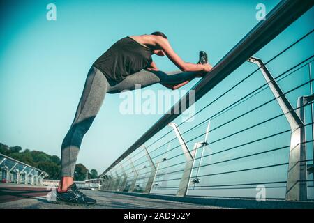 Retour vers la flexion bannister stock photo Banque D'Images
