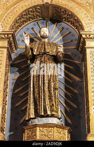 La figure d'un saint, Igreja do Colegio, église des Jésuites, Funchal, Madeira, Portugal, Europe Banque D'Images