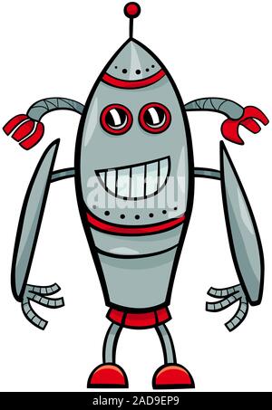 Robot drôle personnage fantastique Banque D'Images
