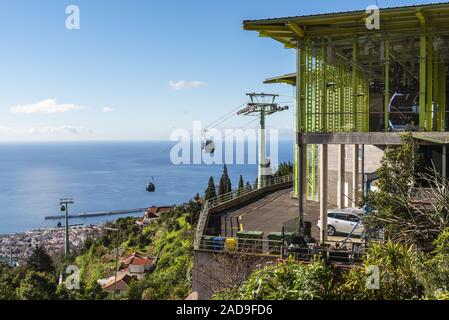 Gare du téléphérique, Monte, Funchal, Madeira, Portugal, Europe Banque D'Images