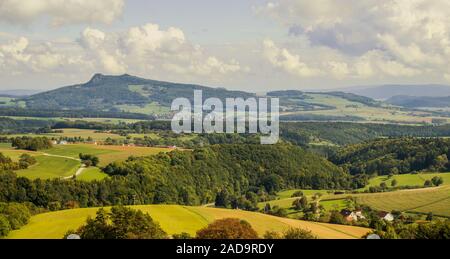 Vue de l'Hohenstoffeln dans l'Hegau, Bade-Wurtemberg Banque D'Images