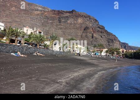 Plage de Valle Gran Rey, La Gomera, Canary Islands, Spain Banque D'Images