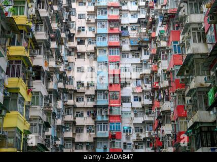 Montaine-Mansion Quarry-Bay-Hong Kong. Aussi connu comme le "Monstre--- Bâtiment" c'est un célèbre-- emplacement touristique. Banque D'Images