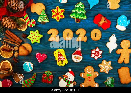 Pour de nouvelles années 2020 Gingerbreads Banque D'Images