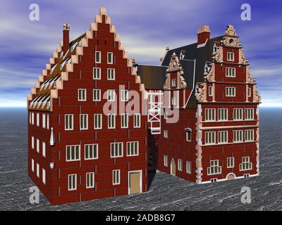 Rangée de maisons historiques de la vieille ville Banque D'Images