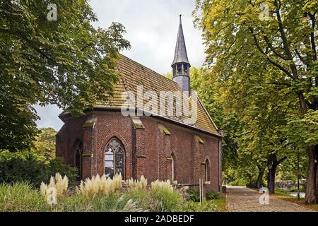 Château de Struenkede Chapelle, Herne, Ruhr, Nordrhein-Westfalen, Germany, Europe Banque D'Images