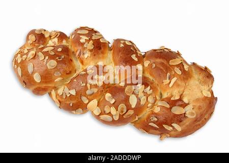 La levure fraîche avec des éclats d'amandes Banque D'Images