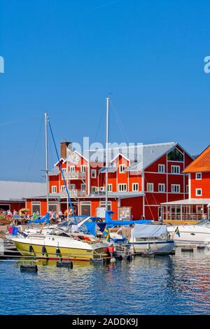 SUÈDE ÔSTERGÖTLAND MOTALA. PORT DE MOTALA. Banque D'Images