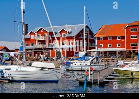 SUÈDE ÔSTERGÖTLAND MOTALA. PORT DE MOTALA. Banque D'Images