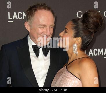 LACMA Art  + Film gala tenu au Los Angeles County Museum of Art de Los Angeles, Californie. Comprend : Francois-Henri Pinault, Salma Hayek Où : Los Angeles, California, United States Quand : 02 Nov 2019 Credit : Adriana Barraza M./WENN.com Banque D'Images