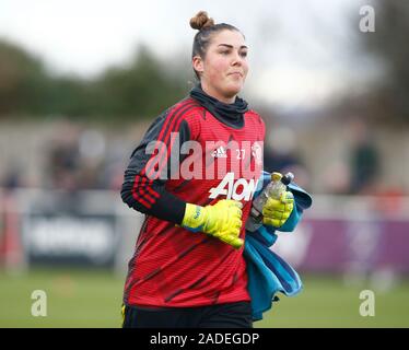 DAGENHAM, EN ANGLETERRE - 01 DÉCEMBRE : Mary Earps Femmes de Manchester United au cours de la Barclays Women's super match de championnat entre West Ham United et les femmes M Banque D'Images